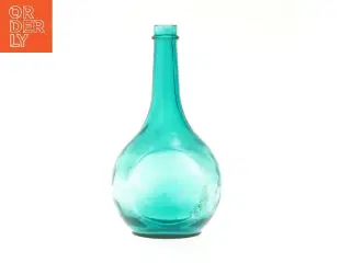 Blå glasflaske 17,5 cm (str. 17,5 cm)