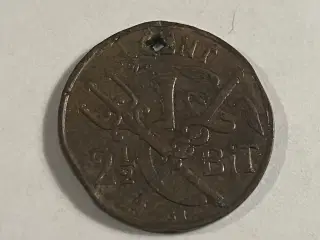 1/2 cent 2 1/2 bit Dansk Vestindien 1905