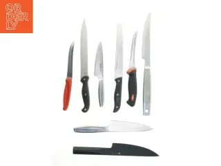 Sæt med syv køkkenknive