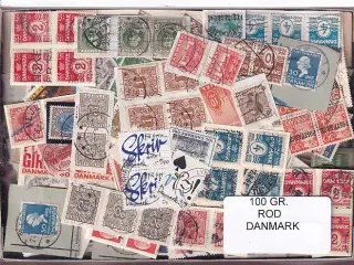 Danmark 100 g. Frimærke ROD. - Hjemkommet  15 - 11 - 2025