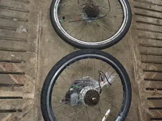 2 stk el baghjul til ladcykel