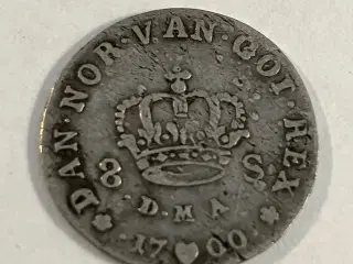 8 skilling 1700 Denmark