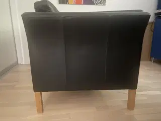 Sofa, 2 personer, sortlædet