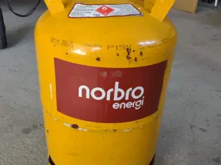 Gasflaske Fyldt og plomberet.