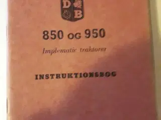 David Brown  850 / 950  Instruktionsbog 