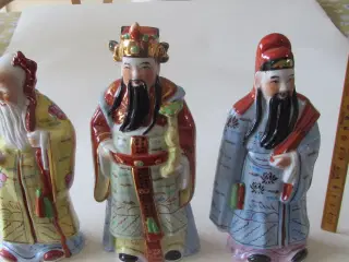 3 kinesere i porcelæn