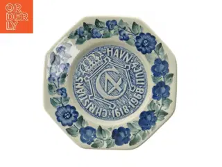 Vintage fajance fad, Christian d.4. (str. 21 x 21 cm)