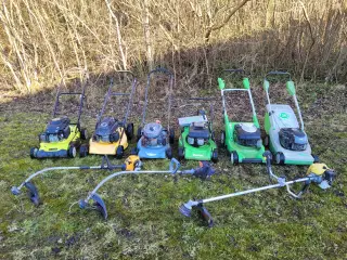 6 defekte plæneklippere