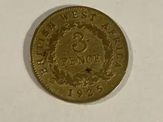 3 Pence British West Africa 1925