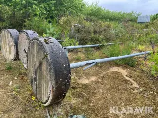 Lygtepæle med betonfødder 3 styk