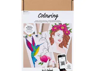 Start DIY Kit Farvelægning, Tegnetusch, 1 pk.
