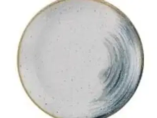 12 stk. Tallerken coupe hvid/blåbærblå 165 mm Accents Churchill