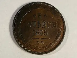 3 Kopeks Russia 1859 - Renset