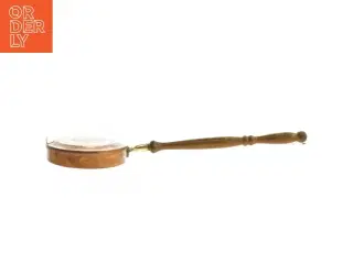 Kobber sengevarmer med håndtag (str. 45x13 cm)