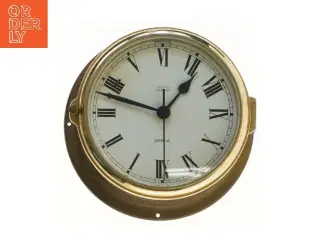 Skibsur i messing Quartz (str. Ø 15,5x9,5 cm)