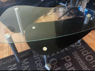 Glas sofa bord