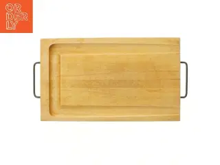 Træskærebræt med håndtag (str. 56x33,5 cm)