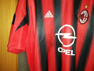 FODBOLTRØJE, A.C. MILAN SIMON KJÆR SIGNERET, XL