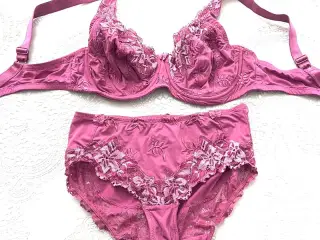 Femilet cerise bh-sæt. Str 38. Bh 75 D. 