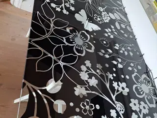 Glas-bordplade med blomster-mønster