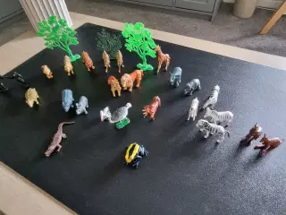 Vintage lav din egen Zoo  dyr og træer fra 1980'er