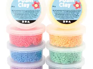 Foam Clay Large - 8x20g, selvhærdende modelleringsler
