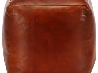 Puf 40 x 40 x 40 cm ægte gedeskind gyldenbrun