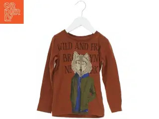 Langærmet bluse med tryk fra Name It (str. 104)