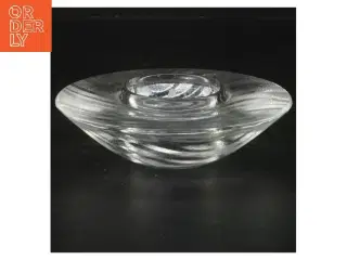 Glas lysestage fra holmegaard (str. Ø 14 cm)