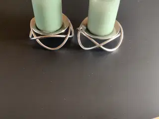 2 Georg Jensen lysestager, stål