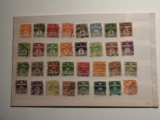 Danmark, 32 frimærker, stemplet.