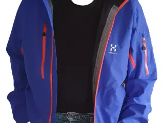 Flot blå Hagløfs jakke m. lynlåse i kontrastfarve 