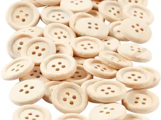 Træknapper 15 mm - 50 stk. til DIY-projekter