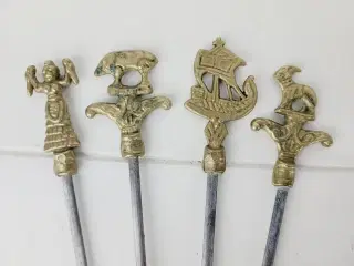Vintage Stainless Steel messing Shish Kabob spyd