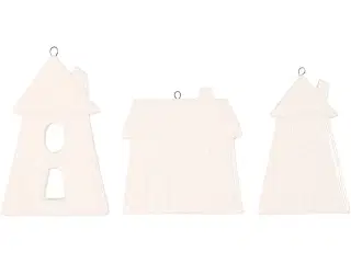 Ophæng, huse, H: 7,6-9,7 cm, hvid, 3stk./ 1 pk.