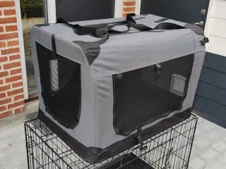 Transportbur Foldbar XL 81,3x58,4x58 cm grå