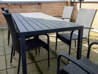 Outrium Havebord med 6 stole