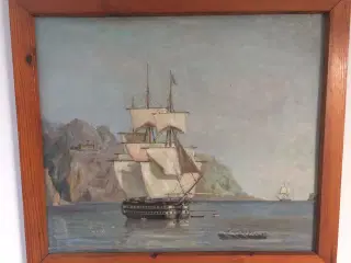 Maleri af fregat
