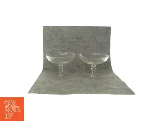 Glasskål på fod (2 stk) (str. HØ: 11x15 cm)