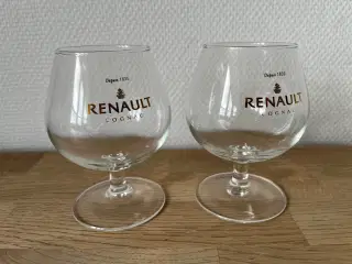 2 Renault cognacglas 