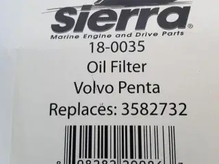 Sierra Oil Filter, Diesel, Full Flow