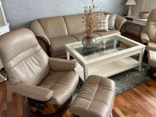 Stressless lædersofagruppe med bord