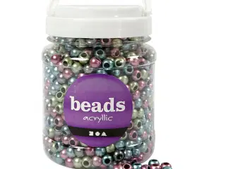 Kongoperler, diam. 10 mm, hulstr. 4 mm, 380 g, 700ml/ 1 ds.