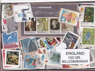 England 100 g. Billedmærker -