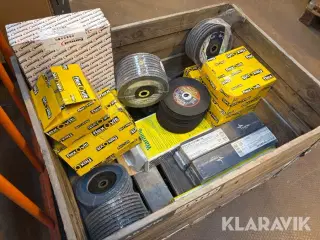 Assorterede lot med slibeskiver