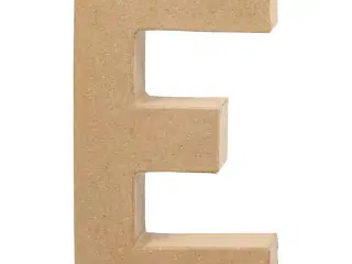Bogstav, E, H: 20,5 cm, B: 11,5 cm, tykkelse 2,5 cm, 1 stk.