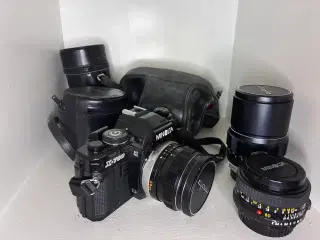 Minolta X-700 med original optik og tilbehør 