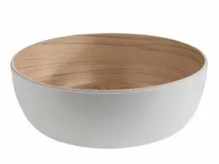 Skål FridaMelamin Hvid/Trælook