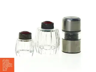 Salt og peber bøsse fra Dmd (str. 5 x 3 cm, 5 x 4 cm, 3 x 4 cm)