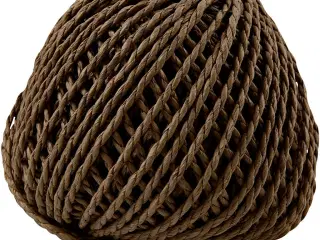 Papirgarn, tykkelse 2,5-3 mm, mørk brun, 150 g, 40m/ 1 ngl.